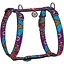 Шлея для собак Waudog Nylon анатомічна H-подібна з QR-паспортом, малюнок "Літо", пластиковий фастекс, М - мініатюра 1