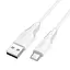 Дата кабель Borofone BX119 New USB to Type-C 3A (1m) White - мініатюра 3