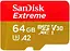 Карта памяти Sandisk 64GB microSDXC Extreme for Action Cams and Drones + SD Adapter + 1 year Rescue (SDSQXAH-064G-GN6AA) - миниатюра 1