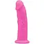 Фалоімітатор SilexD Robby Pink Glow in the dark, двошаровий, силікон + Silexpan, діаметр 3,5 см - мініатюра 1