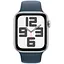 Смарт-часы Apple Watch SE 2 GPS 40 mm Silver Aluminium Case with Storm Blue Sport Band S/M (MRE13) - миниатюра 1