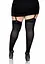 Чулки Leg Avenue Nylon Thigh Highs + Black Plus size - миниатюра 2