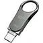 USB флеш-накопитель Silicon Power Mobile C80 128GB USB-A + USB-C 3.2 Silver (SP128GBUC3C80V1S) [134979] - миниатюра 3