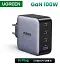 Универсальное портативное быстрое зарядное устройство для Ugreen CD226 GaN 100W 3C1A на 4 USB - миниатюра 3