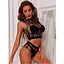 Спокусливий комплект топ і трусики XS/S Чорний K000550 - мініатюра 1