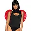 Еротичний костюм Leg Avenue Marabou feather devil wings Red One size - мініатюра 1