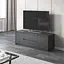 Тумба під телевізор Vays, для вітальні, сучасна, 2 висувних ящика та дві двері, без ручок R-28 Антрацит - мініатюра 1