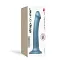 Насадка для страпону Strap-On-Me Mono Density Dildo Blue M одношаровий силікон гнучкий діаметр 3.3 см - мініатюра 5