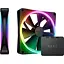 Вентилятор NZXT NZXT, F140RGB Duo - 140mm Dual-sided RGB Fan - Twin Pack (Black) (RF-D14DF-B1) - мініатюра 1