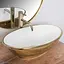 Умивальник Rea Pamela gold white накладний REA-U6345, Золотий - мініатюра 2