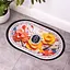 Диатомитовый 3d овальный коврик Beautiful Flowers 38×58 (см) влагопоглощающий коврик для кухни ванны и туалета Yiwu HP-42-55 - миниатюра 2