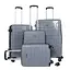 Набір валіз 4в1 ABS-пластик з кодовим замком та телескопічною ручкою сірий (722) - мініатюра 1