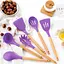 Набір кухонного приладдя Silicone kitchen utensils set 12 предметів Фіолетовий - мініатюра 5