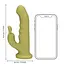 Вибратор-кролик Loveline Ultra Soft Silicone Rotating зеленый - миниатюра 8