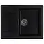 Кухонна мийка Zerix ZS-6550S-14 black металік ZX4546, Чорний матовий - мініатюра 1
