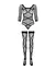 Бодістокінг Obsessive Bodystocking G320 панчохи боді декор у вигляді ліній S/M/L - мініатюра 5
