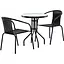 Садові меблі Chomik Bistro New стіл та 2 стільці чорний - мініатюра 5