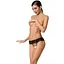 Мереживні стрінги Senia Thong black - Passion L/XL - мініатюра 1