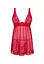 Сексуальный комплект Obsessive Lacelove babydoll thong XL/2XL красный - миниатюра 7