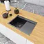Кухонная мойка черная с правое крылом Nett NB-6045(R), Черный - миниатюра 5