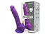 Фалоімітатор SilexD Johnny Purple (MODEL 1 size 7in), двошаровий, силікон + Silexpan, діаметр 3,8 см - мініатюра 3