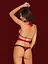 Комплект білизни Obsessive Sensuelia L/XL червоний - мініатюра 4