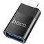Адаптер переходник Hoco UA17 Lightning to USB 2.0 F черный - миниатюра 1