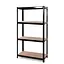 Стелаж металевий 100x70x45 см ЧОРНИЙ 4 полички MДФ (5 мм) БОНА-ПРО - мініатюра 1
