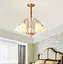 Люстра светодиодная потолочная 5029 Золотистый (5 плафонов) - миниатюра 1
