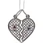 Срібна парна підвіска Vegas Серце з фіанітами. 30019Р - мініатюра 1