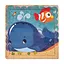 Деревяний пазл-вкладиш Кит та рибка 73260-1, 16 деталей - мініатюра 1
