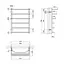 Полотенцесушитель водяной Kroner Каскад трапеция ДКТ04 700x530/6 CV023859, Хром, нижнее - миниатюра 2