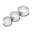 Набір хвилястих форм для оформлення салатів та висічки тіста для пельменів вареників Ø 8.5/7/5.5 см (3 шт.), Kitchette Сріблястий 85139 - мініатюра 1