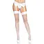 Панчохи-сітка для кріплення на пояс Leg Avenue Nylon Fishnet Thigh Highs White, One Size - мініатюра 1