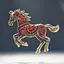 Брошь Конь красный (158511299) - миниатюра 2