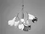 Дизайнерська люстра з керамічними елементами на 1 лампу, хром - мініатюра 3