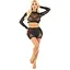 Комплект Leg Avenue RhinestOne Crop Top and Mini Skirt One Size, Black - миниатюра 4