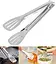 Щипці лопатки кухонні універсальні з нержавіючої сталі для грилю, м'яса, барбекю 28 см, Kitchen Master Сріблястий 86956 - мініатюра 2