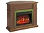 Электрокамин универсальный 2в1 ArtiFlame Linz AF23BS коричневый с LED подсветкой - миниатюра 2