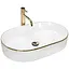 Умивальник Rea Nadia накладний white gold edge REA-U1063, Білий - мініатюра 1