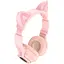 Бездротові накладні навушники Borofone BO18 Cat ear рожеві - мініатюра 1