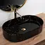 Умивальник Rea Nadia black marble shiny накладний REA-U0539, Чорний матовий - мініатюра 2
