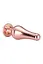 Анальна пробка Gleaming Love Gold Pleasure Plug M 11 см (рожевий) - мініатюра 4