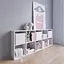 Книжная полка стеллаж Vays M-1 Белый на 10 ячеек ЛДСП 72x29x178 см для дома офиса детской или гостиной - миниатюра 2