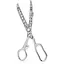 Брошь ножницы булавка белый металл - миниатюра 1