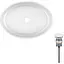 Комплект Qtap Kolibri: Раковина накладна овальна 500x360x140 мм White + Донний клапан PU02 (QT10113054WN47311) - мініатюра 1