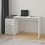 Комп'ютерний стіл з ящиками id A-187 1385x756x502 мм Білий-Бетон - мініатюра 1