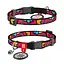 Нашийник для котів нейлоновий Waudog Nylon з QR-паспортом "Графіті" пластиковий фастекс Ш 10 мм Д 20-30 см - мініатюра 1