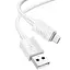 Дата кабель Hoco X107 USB to MicroUSB 2.4A (1m) White - мініатюра 2