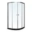 Душевая кабина угловая RJ 90x90 раздвижная прозрачное стекло 6 мм с PVC подиумом хром K1 900T-1004, прозрачный, хром - миниатюра 1